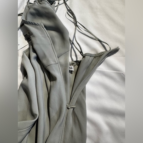 NWT Abercrombie & Fitch green slit midi wedding guest Dress - Picture 6 of 6